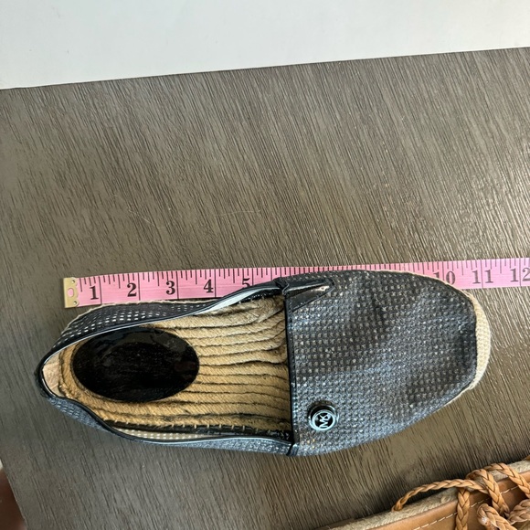 Michael Kors Black Mesh Espadrille Flats Shoes 9 - Picture 12 of 13
